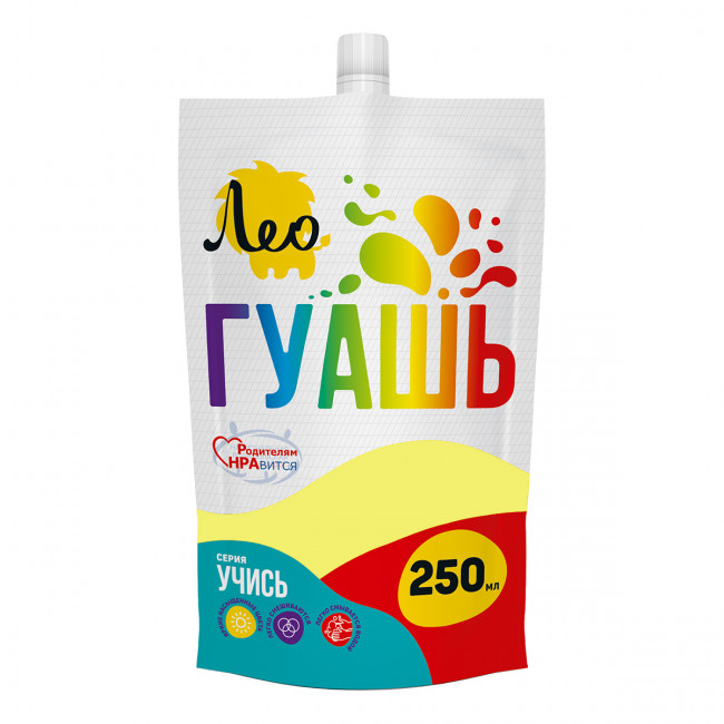 Краска гуашь 250мл, лимонная, Учись Лео/LGD-250 №204