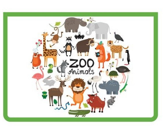 Настольное покрытие для лепки, пластик 330/230, "Весёлый зоопарк", 2022г, Пчёлка/ НПД-1 (50)