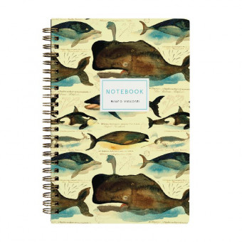 Тетрадь A5 60л линовка в точку, на гребне, "Киты". BV/7-60-203/04 (20)