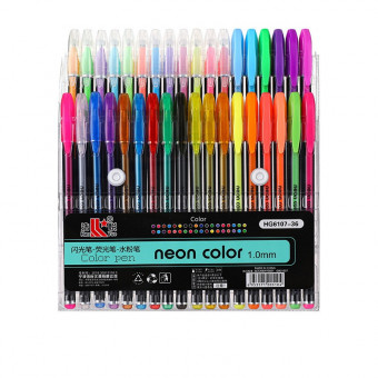 Набор гелевых ручек, 1,0мм 36цв ароматизированные, неоновые, ZUIXUA, HG6107-36