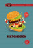 Скетчбук А5 "Фастфуд" (жест подложка, на спирали, 50л, крафт блок) 50-1687