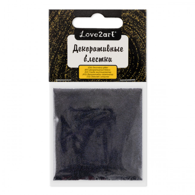 Декоративные блестки 5 г 0.2мм 4.5мл, №24 чёрный, Love2art/GLI-24 (5) Декоративные блестки 5 г 0.2мм 4.5мл, №24 чёрный, Love2art/GLI-24 (5)
