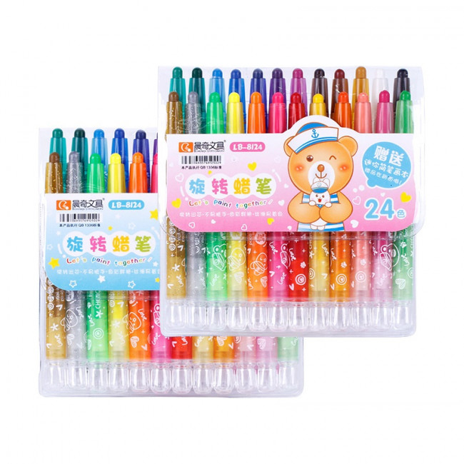 Набор восковых карандашей 24цв., Chenqi/LB-8124