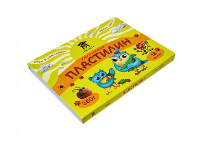 Пластилин классический  Магистр 18 цв., 360г. (72)