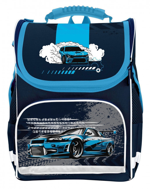 Рюкзак подрост. Schoolformat BASIC RIDE FOR LIFE 17 л синий 38х28х16 жестк. каркас 1 отд. молния д/мальчиков