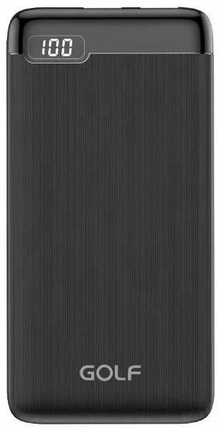 GOLF LCD21/ Powerbank 10000 mah/LED дисплей/In Micro usb,Type-C/Out Type-C,USB1А,2.1A/Black GOLF LCD21/ Powerbank 10000 mah/LED дисплей/In Micro usb,Type-C/Out Type-C,USB1А,2.1A/Black
