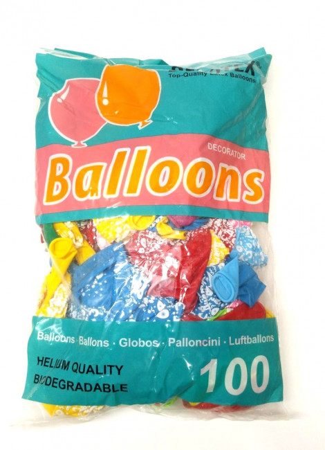 Воздушный шар размер №14, "С Днём Рождения!" (торт) пастельный, 1 шт. (100)