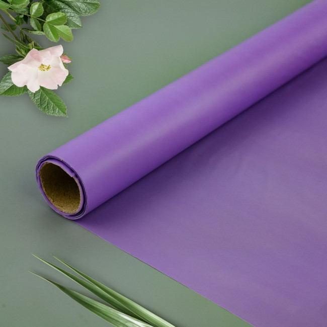 Пленка тишью влагостойкая 60см х 10м, фиолетовая, 25мкр