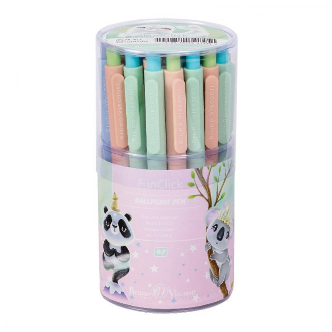 Ручка автоматическая 0,7мм синяя "FunClick. Милота зашкаливает", BV/20-0297/01 (24)