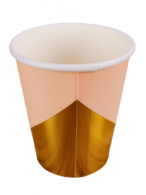 Стаканы 250мл бумажные " Стильный розовый" 6 шт, MILAND/ФЛ-2796