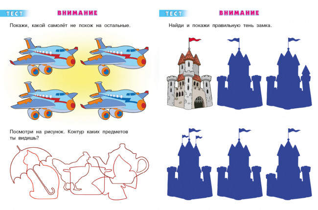 Сборник "Тесты 4-5 лет (внимание)" из серии «Тесты». Формат: 19х26 см 16стр, Фламинго/30346