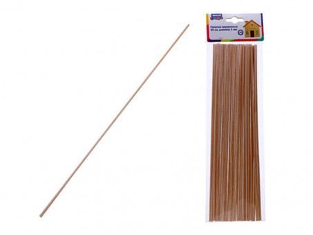 Палочки деревянные круглые 30 см, диаметр 3 мм, 30 шт, Mazari (12)