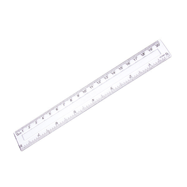 ЛИНЕЙКА ПЛАСТИКОВАЯ 20 см. ПРОЗРАЧНАЯ "ASMAR" (20)