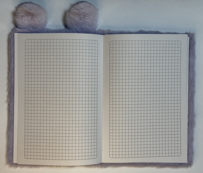 Блокнот детский А5 80л клетка"Заяц", меховая обложка с апликацией, MAG-1635