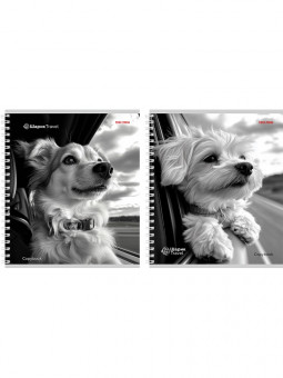 Тетрадь 96 клетка "Собаки в поездке" гребень, Проф-Пресс/Т96-4887 (6/48)