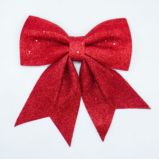 Елочное украшение 20х25см "Бант" красный с блеском, 4 шт, Микрос/ч47281 Елочное украшение 20х25см "Бант" красный с блеском, 4 шт, Микрос/ч47281