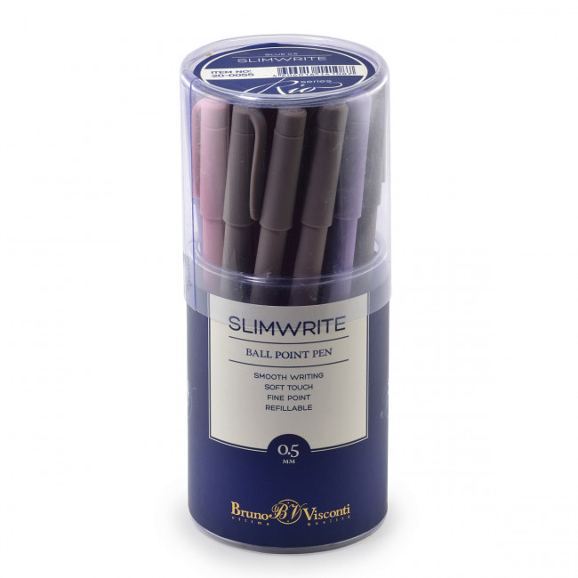 Ручка шариковая 0,5мм синяя "SlimWrite. Rio", BV/20-0055 (24)