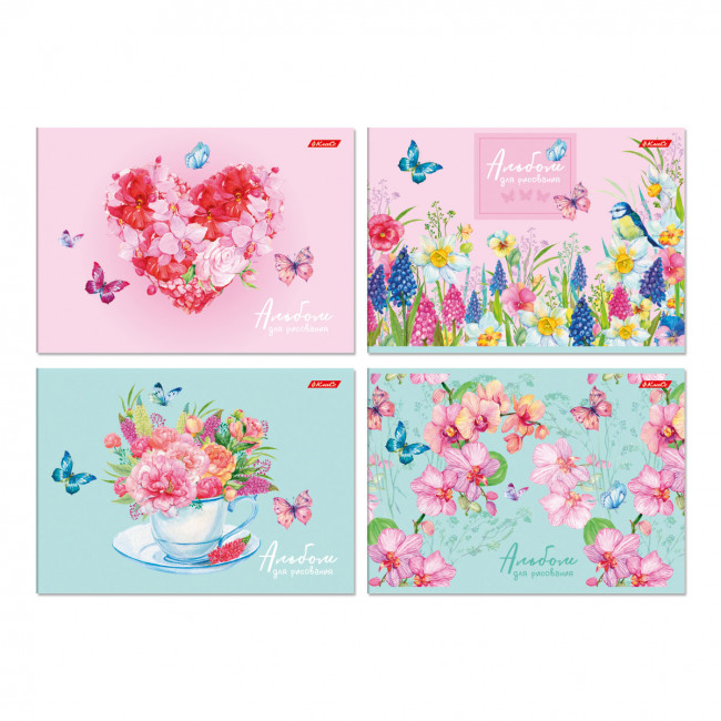 Альбом для рисования А4 40л склейка "Бабочки" "Светоч" (4/20)