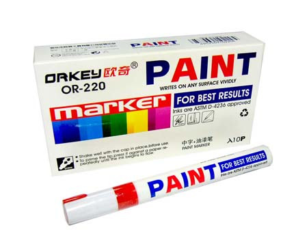 Маркер-краска Orkey CC-141/BR-13 красный, OR-220 (10/100/1200)