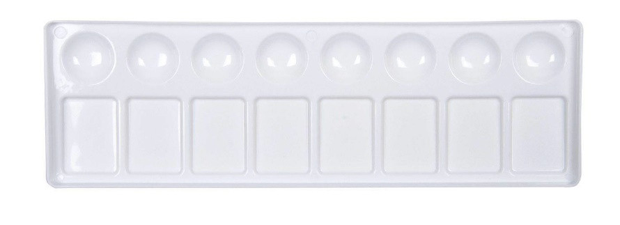Палитра прямоугольная, 16 углублений, пластик, PT-0929 Палитра прямоугольная, 16 углублений, пластик, PT-0929