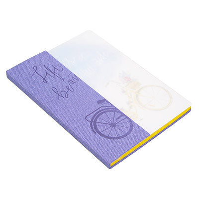 Записная книжка в линейку «Bike» сиреневая, 15,5*21, линейка