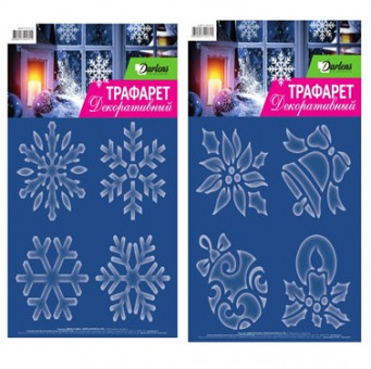 ТРАФАРЕТ ВИТРАЖНЫЙ, DARLENS, 25Х25 СМ, АССОРТИ