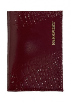 Обложка на паспорт WENZER OFFiCE, гладкий + крокодил паспорт из натур.кожи ф/з, красный Обложка на паспорт WENZER OFFiCE, гладкий + крокодил паспорт из натур.кожи ф/з, красный