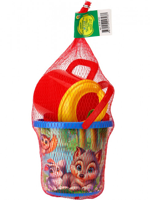 Песочный набор "Лесная полянка": ведро, лопатка 13см, лейка +грабли, Рыжий Кот/НАБ-4793 Песочный набор "Лесная полянка": ведро, лопатка 13см, лейка +грабли, Рыжий Кот/НАБ-4793