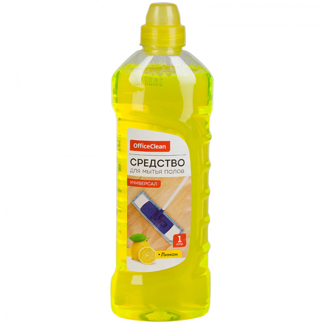 Средство для мытья полов OfficeClean "Универсал. Лимон", 1л (12)