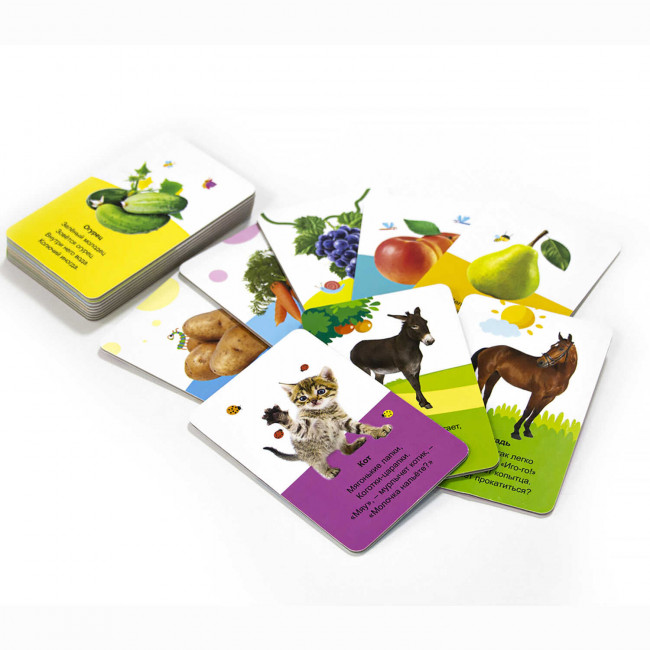 Карточки "В деревне" обучающие, 11,5x7,5см 16шт, MaLaMaLaMa