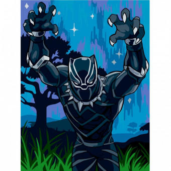 Набор для творчества "Рисование по номерам". "Черная пантера" 30 x 40, DS089