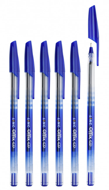 Ручка шариковая синяя 1,0мм "OFFIX" полупрозрачный круглый корпус, одноразовая, Linc/1500FW/blue (50) Ручка шариковая синяя 1,0мм "OFFIX" полупрозрачный круглый корпус, одноразовая, Linc/1500FW/blue (50)