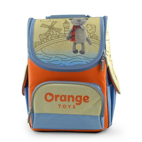 Рюкзак-ранец школьный BG Compact "Orange Toys" 34*25*17см (влагонепроницаемый полиэстер, вентилируемая эргономичная спинка, уплотнённые лямки, светоотражающие элементы)