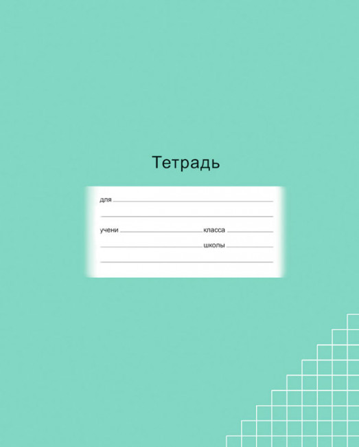 Тетрадь 24л. клетка Зеленая Школьная (БиДжи) (25/150)