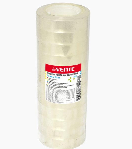 Клейкая лента канцелярская deVENTE 12 ммx33 м 35 мкм