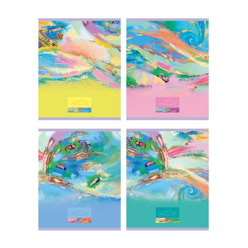 Тетрадь общая А5 скоба 48л. клетка "Soft touch" ламинация матовая (ассорти) Тетрадь общая А5 скоба 48л. клетка "Soft touch" ламинация матовая (ассорти)