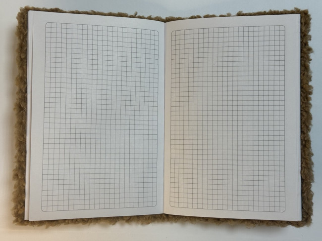 Блокнот детский А5 80л клетка"Капибара", меховая обложка с апликацией, MAG-1637