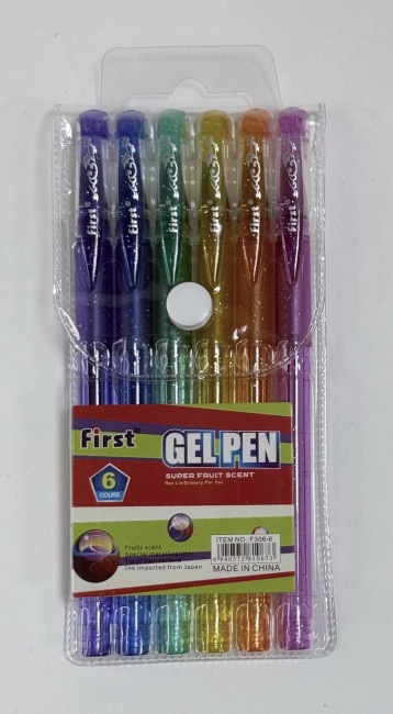 Набор гелевых ручек 6цв 6шт ароматизированные, F306-6 (24)