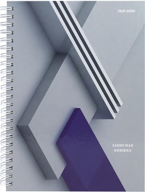 Записная книжка А5 100л клетка "Абстрактная геометрия - 3", 7БЦ, на гребне, Проф-Пресс/100-6753 (16)