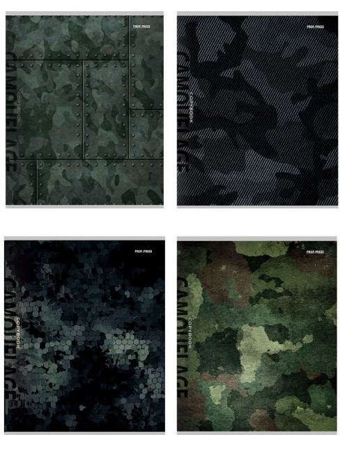 Тетрадь 96 клетка "Стиль милитари - 5" скрепка, Проф-Пресс/96-8845 (6/48) Тетрадь 96 клетка "Стиль милитари - 5" скрепка, Проф-Пресс/96-8845 (6/48)