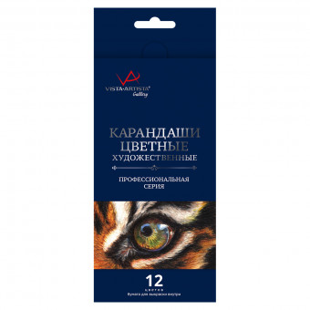 Набор цветных карандашей заточеные 12цв, VISTA-ARTISTA/VGCP-12