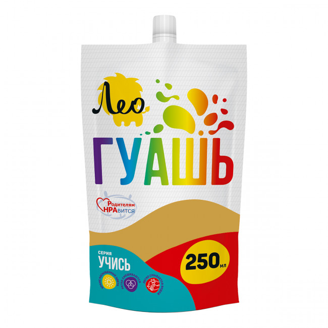 Краска гуашь 250мл, охра, Учись Лео/LGD-250 №232