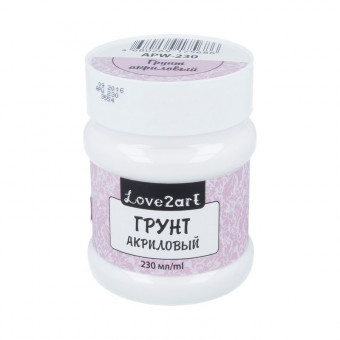 Грунт 230мл акриловый, белый, Love2art/APW-230 Грунт 230мл акриловый, белый, Love2art/APW-230