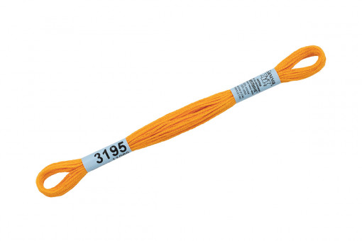 Нитки для вышивания 8 м 100% хлопок, мулине, оранжевый, Gamma/3195 Нитки для вышивания 8 м 100% хлопок, мулине, оранжевый, Gamma/3195