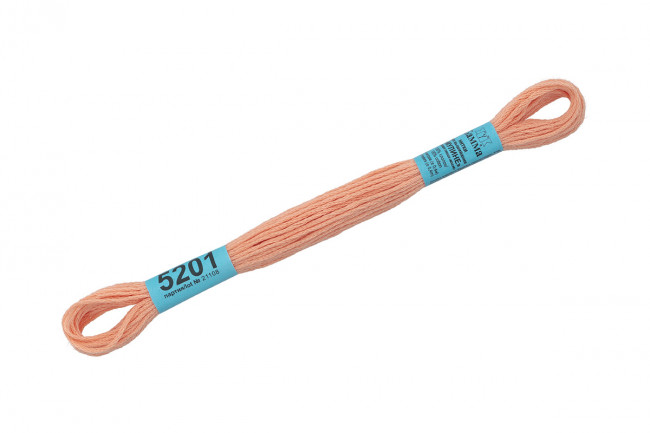 Нитки для вышивания "Gamma"    мулине  ( 3173-6115 )  100% хлопок     8 м №5201 бежевый