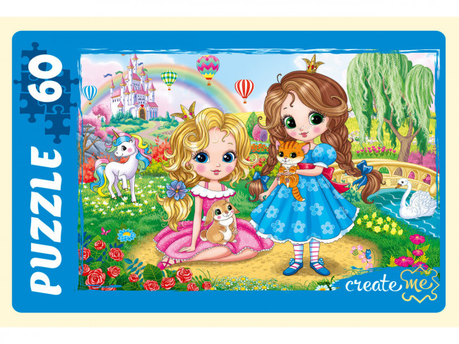 Пазлы 60 элементов "Принцессы №2", Рыжий Кот/П60-6309 (24)