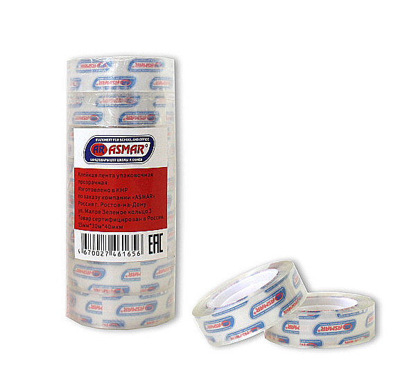 Клейкая лента (СКОТЧ) 15мм*30м канцелярский, Asmar (8) Клейкая лента (СКОТЧ) 15мм*30м канцелярский, Asmar (8)