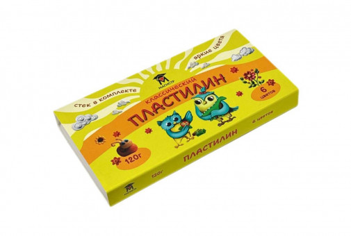 Пластилин классический  Магистр 6 цв., 120г. (160)