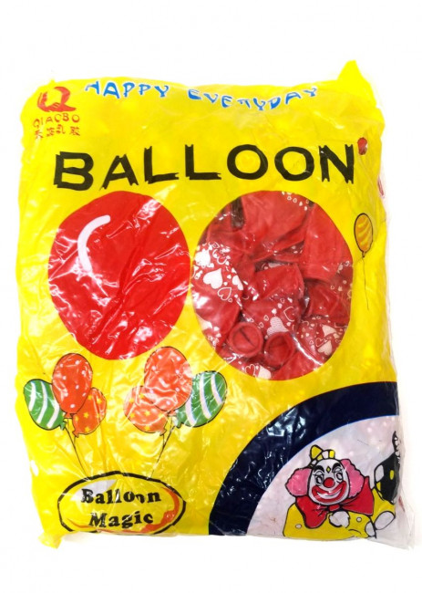 Воздушный шар размер №14, "Сердечки" (по кругу), пастель (100)