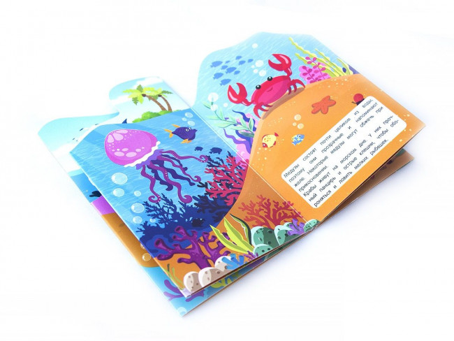 Книжка-гармошка "Море" из серии "Растём вместе". Формат: 20.5x12см 14стр, MaLaMaLaMa
